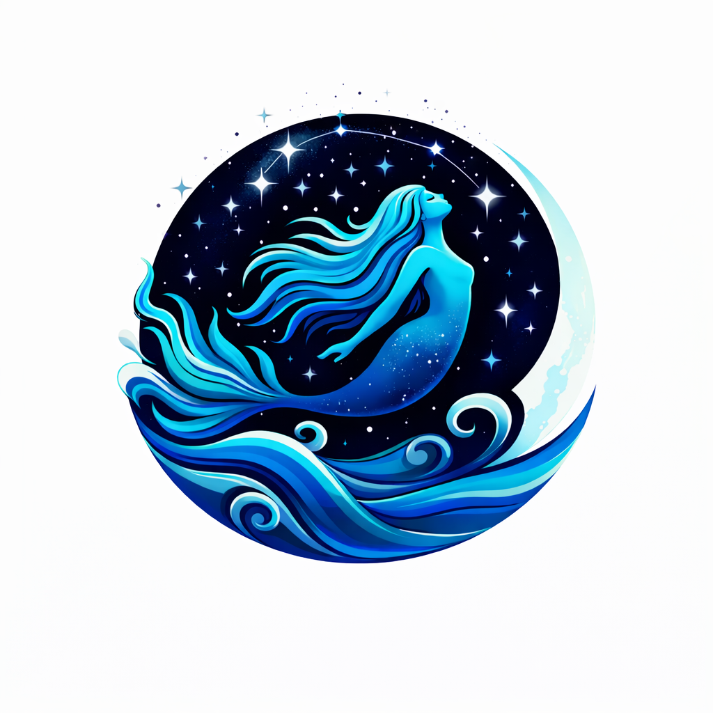 Cee Santa Cruz mermaid and moon logo
